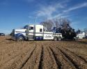 Burned tractor recovery