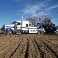 Burned tractor recovery